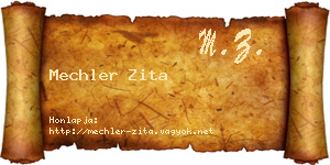 Mechler Zita névjegykártya